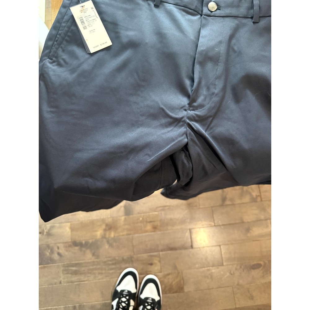 Polo Ralph Lauren Performance Tech Flat Front Pants Navy Blue Tailored 38x32 NEW - Picture 3 of 14